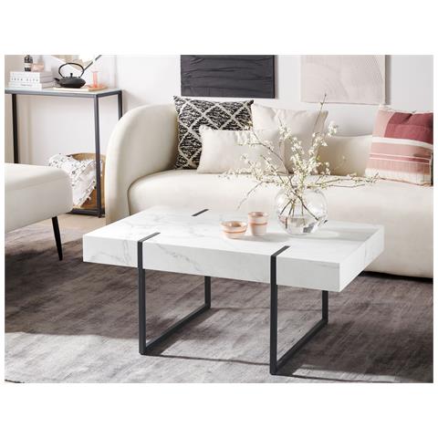 Tavolino Da Caffè Merced Marmo Bianco - Foto 1