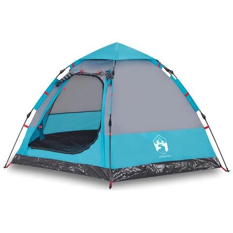 Tenda Da Campeggio Cabina 4 Persone Blu A Rilascio Rapido - Foto 1