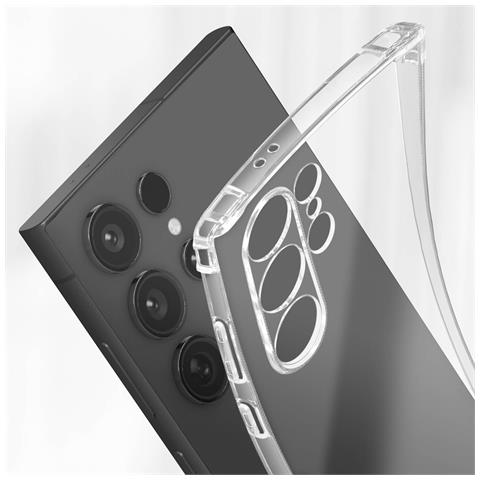 Cover Per Samsung S24 Ultra Silicone Antishock Angoli Rinforzati, Trasparente - Foto 2