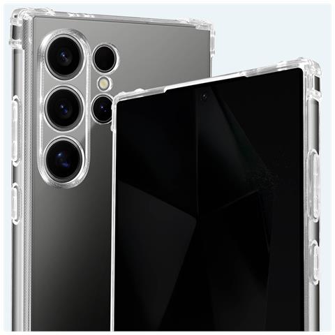 Cover Per Samsung S24 Ultra Silicone Antishock Angoli Rinforzati, Trasparente - Foto 5