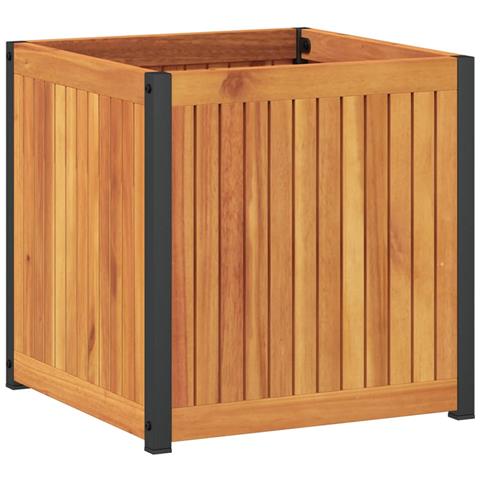 Fioriera Da Giardino 45x45x44 Cm In Legno Massello Di Acacia - Foto 2