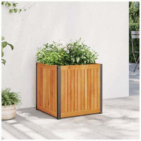Fioriera Da Giardino 45x45x44 Cm In Legno Massello Di Acacia - Foto 1
