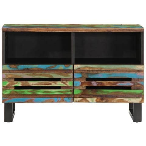 Mobile Porta Tv 70x34x46 Cm In Legno Massello Di Acacia - Foto 2