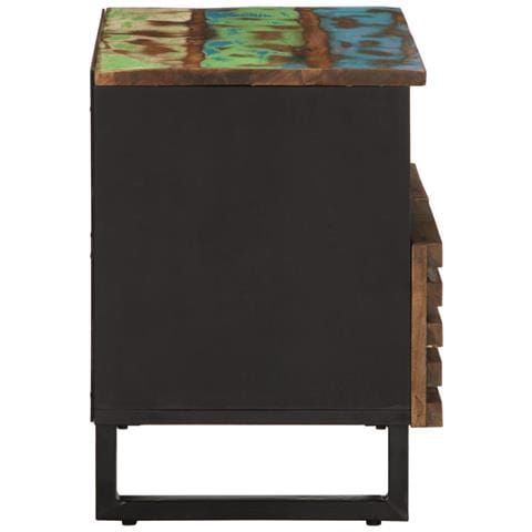 Mobile Porta Tv 70x34x46 Cm In Legno Massello Di Acacia - Foto 3