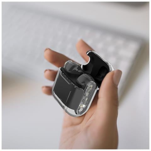 Auricolari Wireless Earbuds Tws162 - Bluetooth 5.2 - Tecnologia Enc E Hifi - Design Nero Trasparente - Foto 2