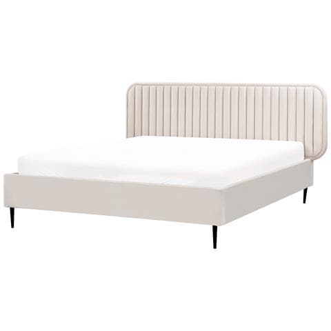 Letto Velluto Brin 160 X 200 Cm Beige - Foto 2