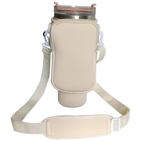 Porta Borraccia Con Custodia Staccabile Per Telefono, Adatto Per Stanley Beige - Foto 1