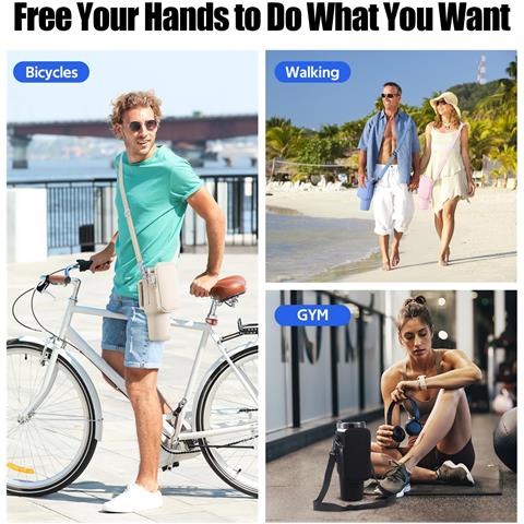 Porta Borraccia Con Custodia Staccabile Per Telefono, Adatto Per Stanley Beige - Foto 2