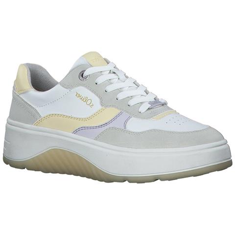 White Casual Closed Sport Shoe Sneakers Sintetico E Tessile Scarpe Donna Bianco Eu 40, 5-23623-30 110 - Foto 1