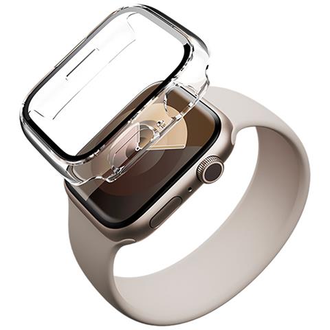 Custodia Per Apple Watch 7/8/9 41 Mm Traslucida Rinforzata, Trasparente - Foto 2