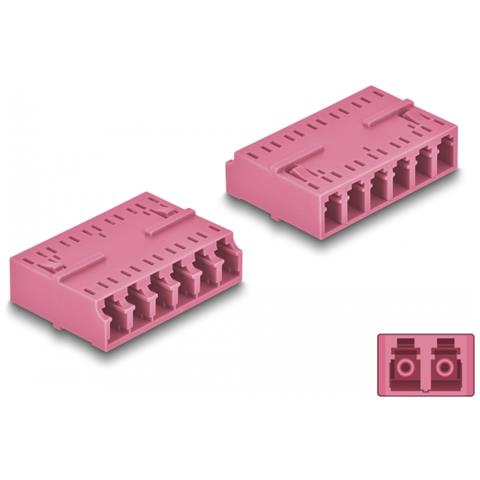 Accoppiatore per fibra ottica HD LC Hexaplex femmina per LC Hexaplex femmina viola - Foto 1