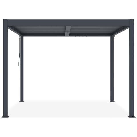 Pergola Bioclimatica Autoportante In Alluminio Grigio Piana 3x3m - Foto 2