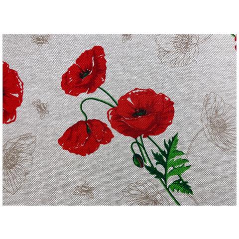 Tovaglia Per Salotto Cucina In Miros Misto Cotone Made In Italy Papaveri Rp 140x300 Papaveri - Foto 2