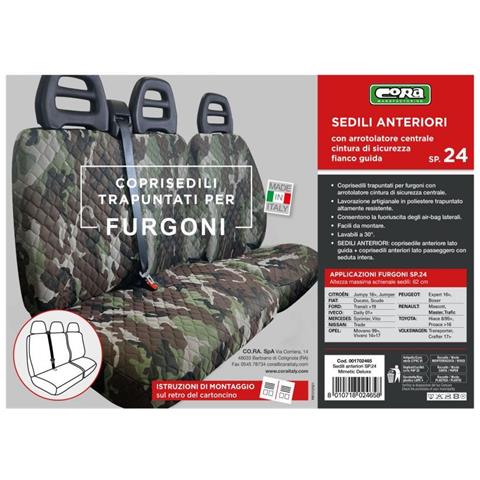 Coprisedili Per Furgoni Tg. Sp24 Tess. Poliestere Trapuntato Mimetic - Foto 3