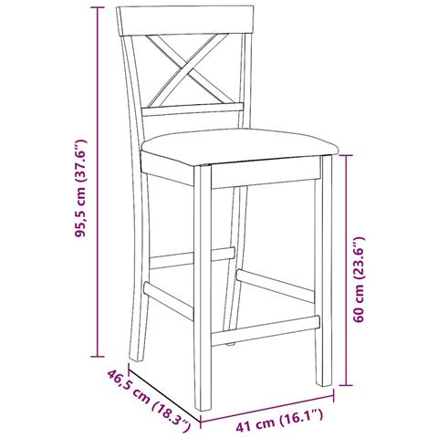 Sgabelli Da Bar Con Cuscini 2pz Marrone Legno Massello Di Hevea - Foto 10