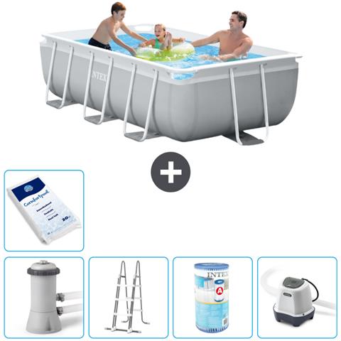 Piscina Fuori Terra - Rettangolo - 300x175x80 Cm - Grigio - Include Accessori Coordinati A2412 - Foto 1