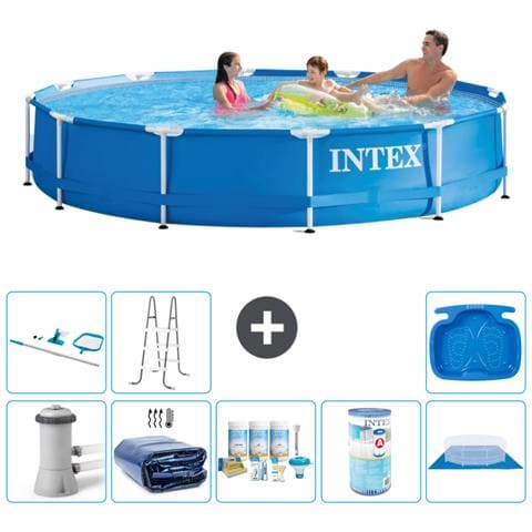 Piscina Fuori Terra - In Giro - 366x76 Cm - Blu - Include Accessori Coordinati A1748 - Foto 1