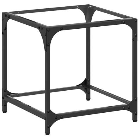 Tavolini Con Piano In Vetro Trasparente 2 Pz 40x40x40cm Acciaio - Foto 1