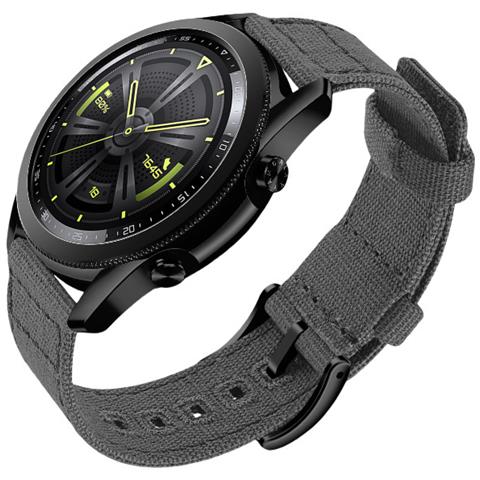 Cinturino A Sgancio Rapido In Tela Tessuta Per Huawei Gt4 Darkgrey 20 Mm - Foto 1