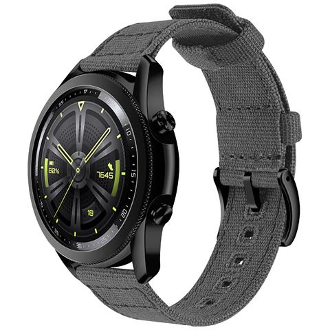 Cinturino A Sgancio Rapido In Tela Tessuta Per Huawei Gt4 Darkgrey 20 Mm - Foto 2