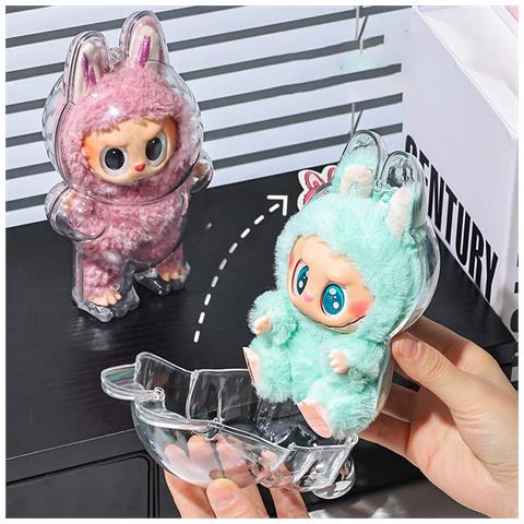 Custodia Protettiva Trasparente Per Figure Labubu 3a Generazione - Foto 4