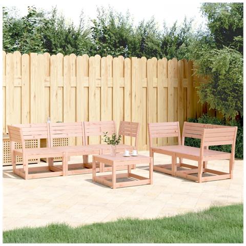 Set Divani da Giardino 5 pz in Legno Massello di Douglas - Foto 2