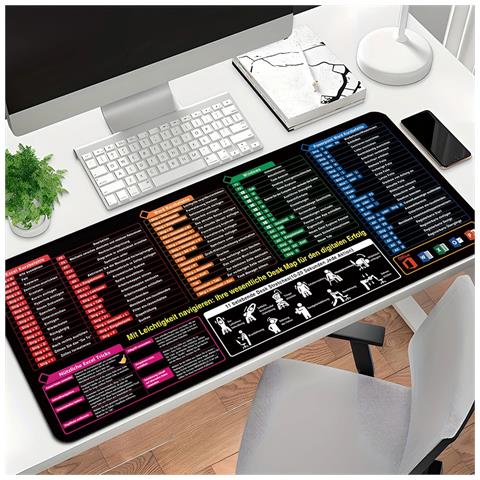 Tappetino Per Mouse Con Scorciatoie Inglesi - Comfort E Produttività Ottimizzati Xl - Foto 3