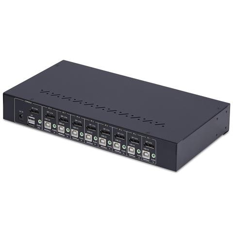 KVM Switch DisplayPort a 8 Porte con Kit Rack da 1U, 4K DP 1.2, hub USB a 4 Porte, Commutazione con Tasti a Scelta Rapida, Indipendente dal SO, TAA - Foto 5