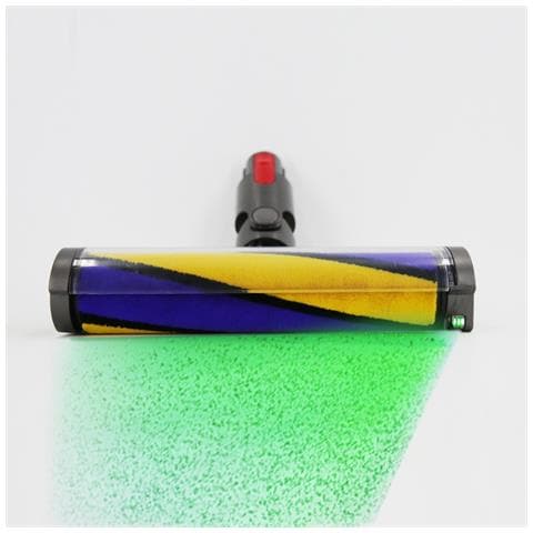 Spazzola Rivelatrice Di Polvere Verde Compatibile Con Dyson V10 Slim /v12 Slim Xb Giallo Blu In Morbido Velluto - Foto 2