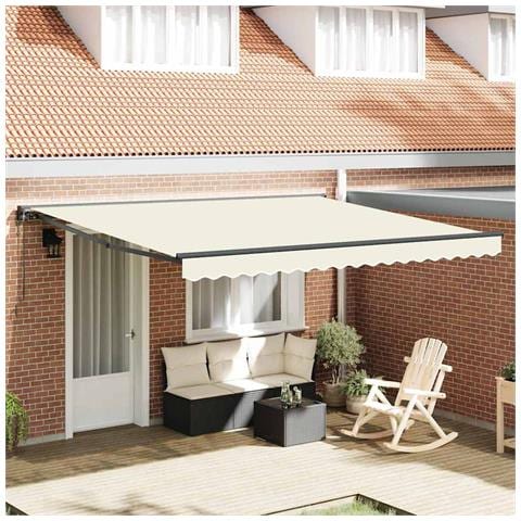 Tenda Retrattile Crema 400x300 cm Tessuto - Foto 2