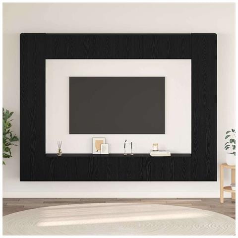 Set mobile TV 10 pcs Rovere nero Media 30.5 x 30 x 90 cm - Foto 2