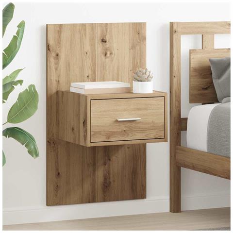 Armadietto per letto con cassetto 2 pcs rovere artigianale - Foto 2