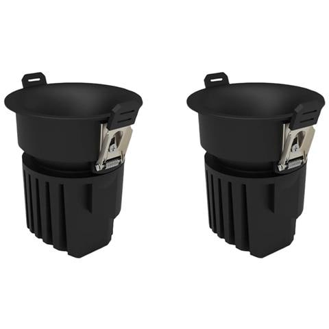 2-pack Faretti Led Da Incasso 10w, Foro 75mm, 4000k, Nero - Foto 1