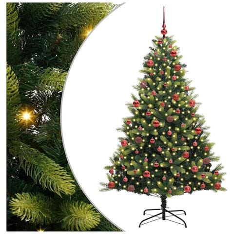Albero di Natale Artificiale a Cerniera con 300 LED 180 cm - Foto 1