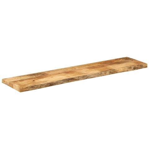 Piano Tavolo 160x40x3,8 cm Bordi Vivi Legno di Mango Grezzo - Foto 2