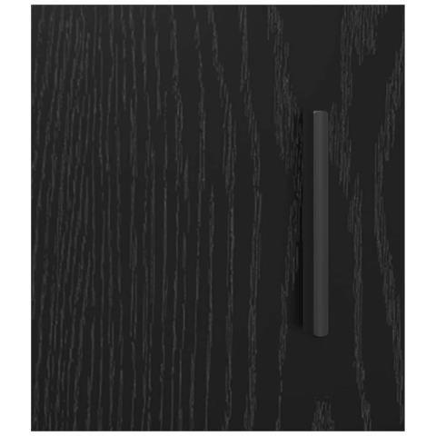 Credenza Rovere Nero 69,5 x 34 x 90 cm Legno multistrato - Foto 9