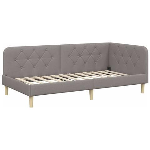Cornice del letto ad angolo Talpa 90 x 190 cm Tessuto - Foto 1