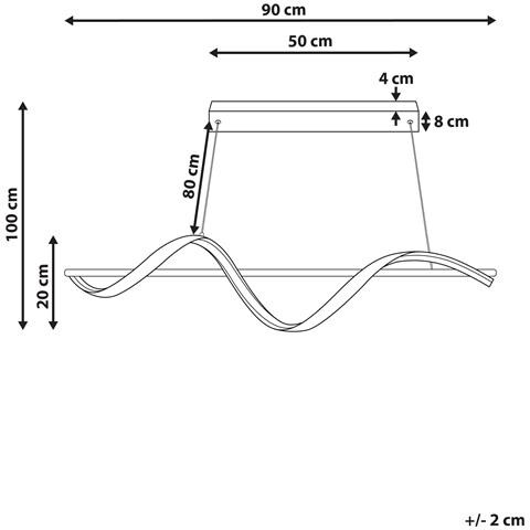 Lampadario A Led Khutti Con Dimmer Metallo Bianco - Foto 7