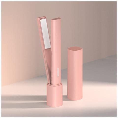 Mini Arricciacapelli Portatile Usb Con Rivestimento In Ceramica - Rosa - Foto 5