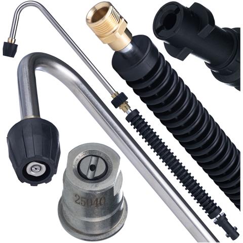 Lancia Angolare Di Ricambio Compatibile Con Idropulitrice Kärcher K - 160 Bar, 300 Mm + 400 Mm, Filettatura M18x1,5, Alta Qualità - Foto 1