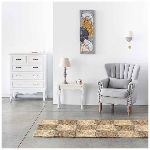 Quadro Dipinto A Mano Con Rilievo Grigio 30x90x3h - Foto 2