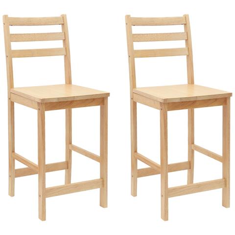 Sedie da pranzo 2 pcs Naturale 40 x 47,5 x 99,5 cm - Foto 1
