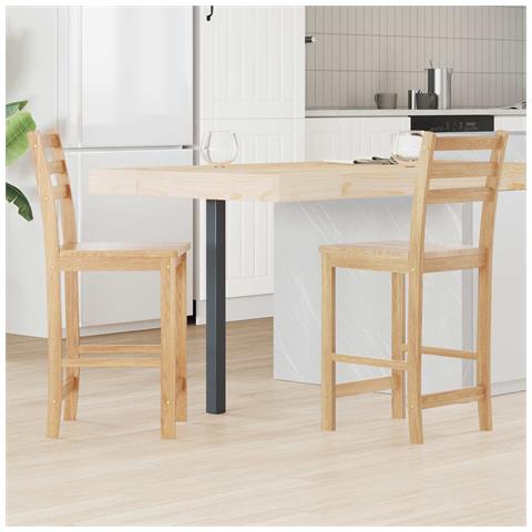 Sedie da pranzo 2 pcs Naturale 40 x 47,5 x 99,5 cm - Foto 2