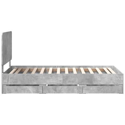 Struttura del letto con cassetto Grigio cemento 90 x 200 cm - Foto 9