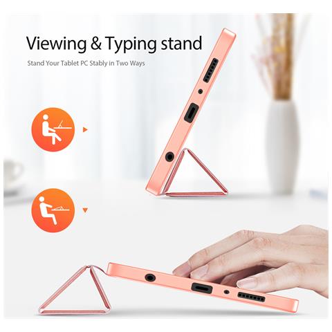 Cover per Galaxy Tab A9, Galaxy Tab A11 - Pelle /PU, Rosa - Foto 2