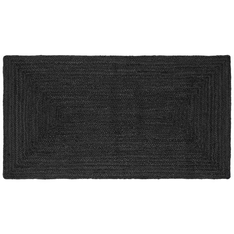 Tappeti per area Rettangolare Grigio Scuro 80 x 150 cm Juta - Foto 1
