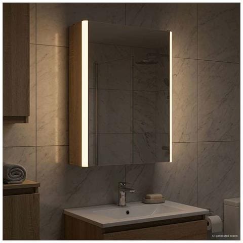 Mobiletto per specchio da bagno Rovere Sonoma 33 x 11,5 x 50 cm - Foto 2