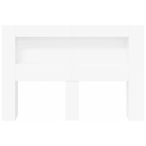 Testata del letto con archiviazione Bianco Legno ingegnerizzato - Foto 8