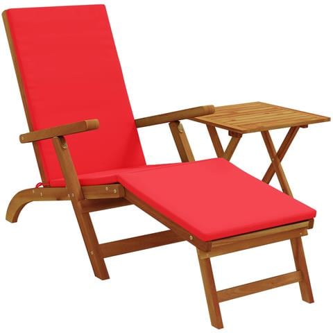 Lettino prendisole reclinabile e pieghevole 2 pcs Rosso - Foto 1