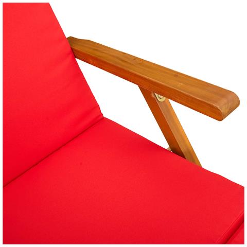 Lettino prendisole reclinabile e pieghevole 2 pcs Rosso - Foto 9